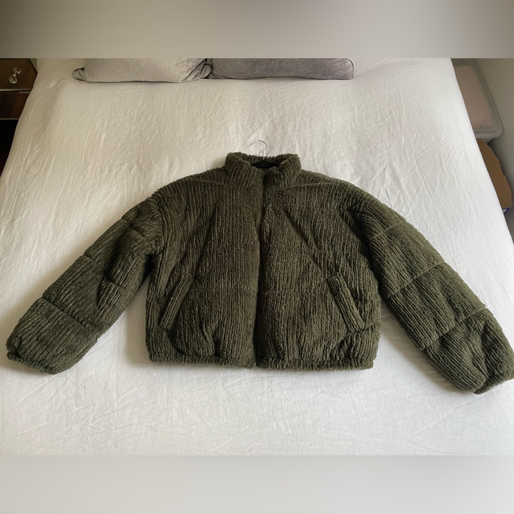 Wild Fable Ribbed Velvet Cropped Jacket